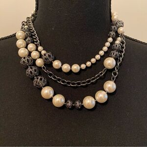 Simply Vera Vera Wang Simulated Pearl & Filigree Bead Multistrand Necklace